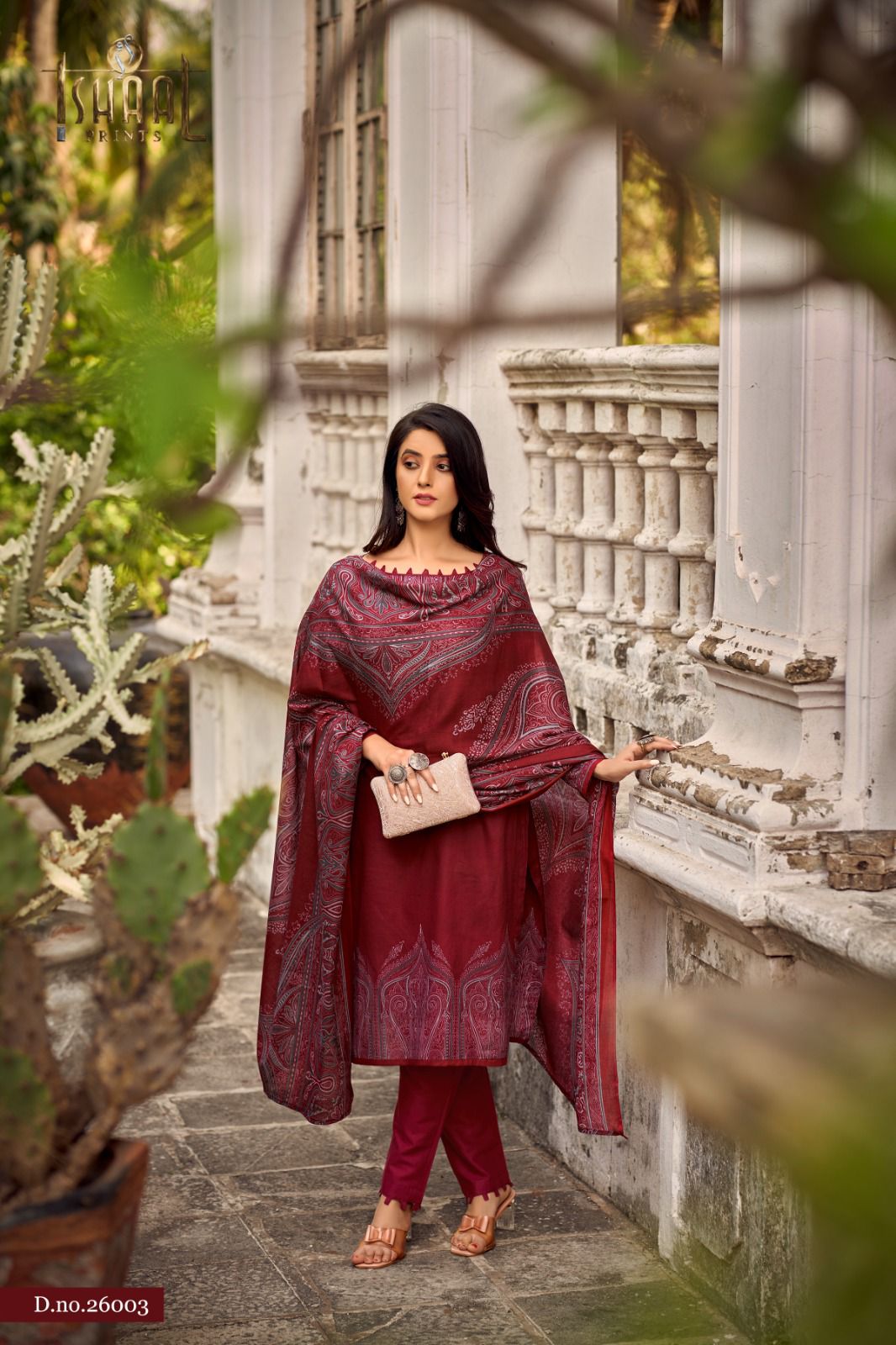 Gulmohar 26 By Ishaal Karachi Cotton Dress Material Catalog